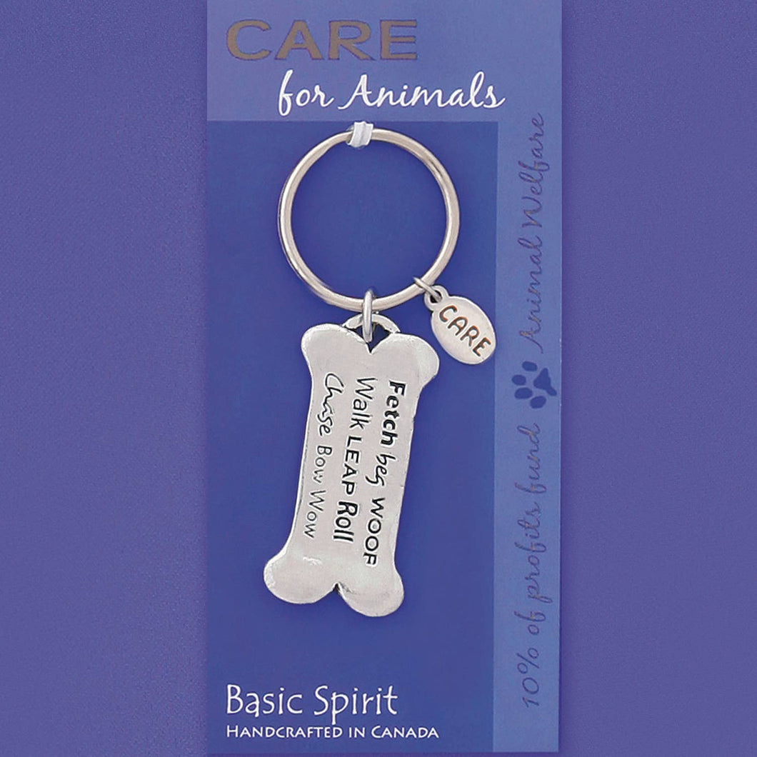 Dog Bone Animal Welfare Keychain