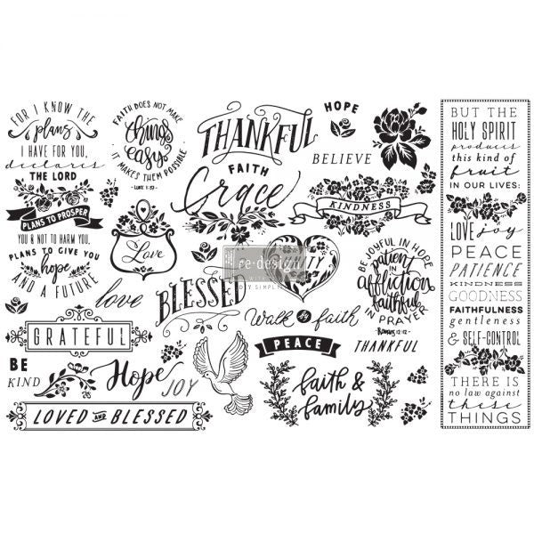 Thankful & Blessed - Decoupage