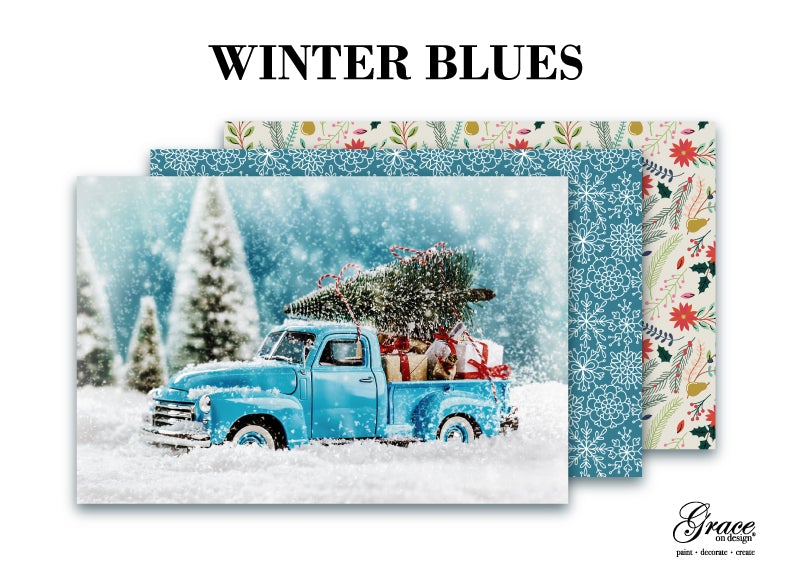 Winter Blues Craft Decoupage Pack