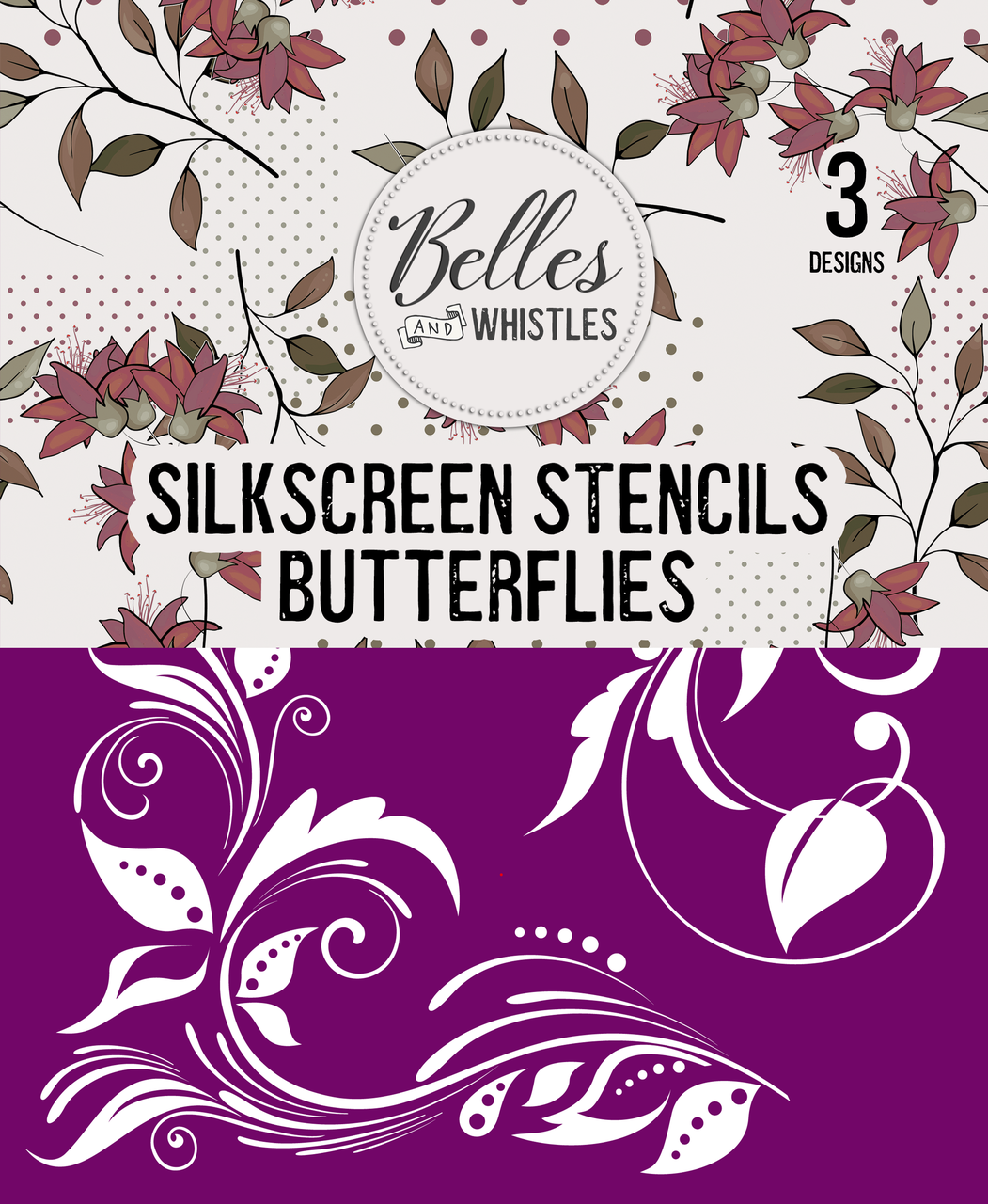 Butterflies Silkscreen Stencil - Dixie Belle Paint Company