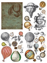 Load image into Gallery viewer, Hot Air Balloons &amp; Clocks Transfer - Dixie Belle Paint Company
