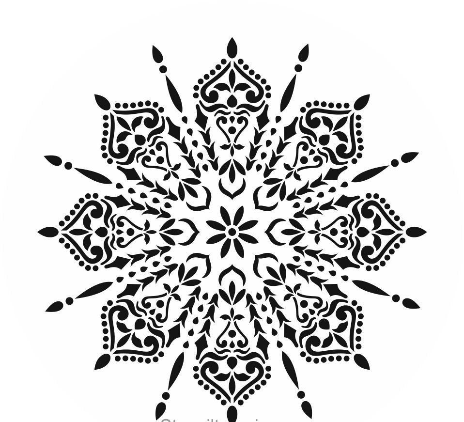 Spider Mandala - Stencil