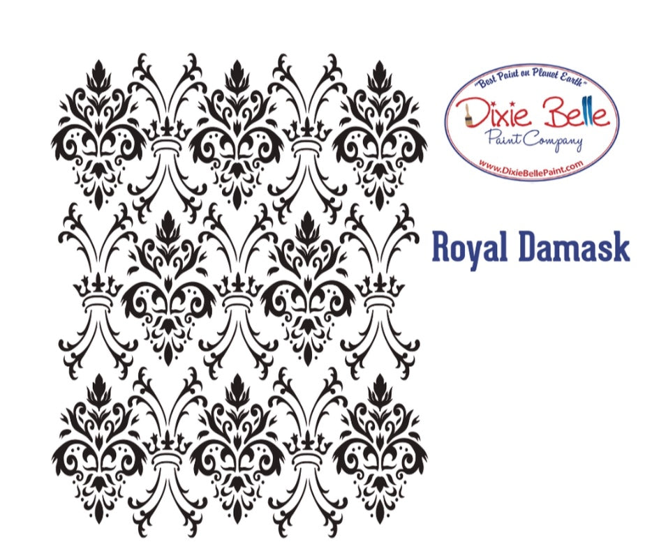 Royal Damask Stencil - Dixie Belle Paint Company