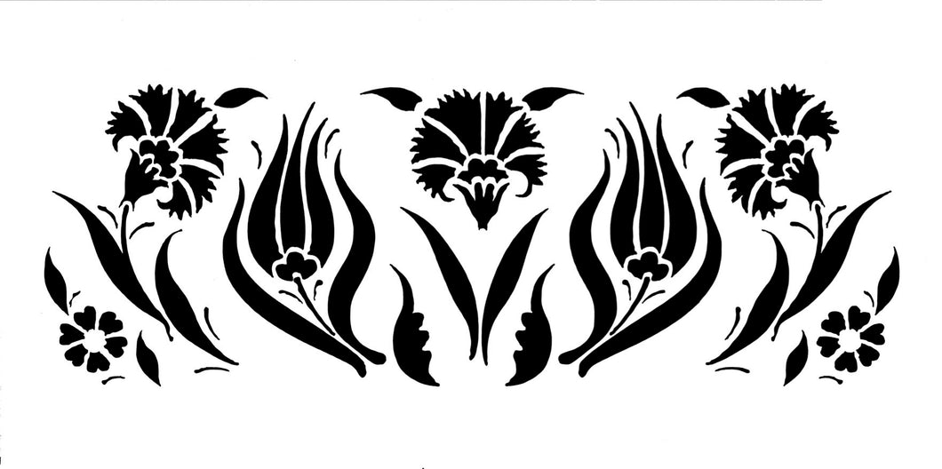 Tulip Border - Stencil