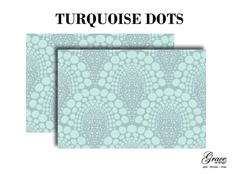 Turquoise Dots Pattern Decoupage Pack