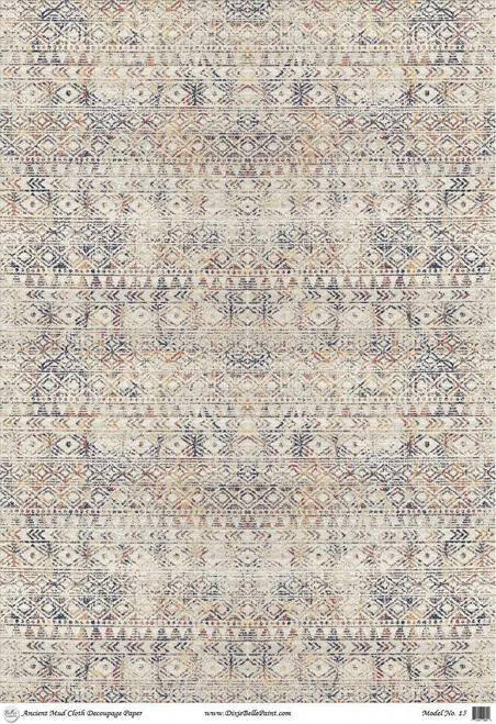 Ancient Mud Cloth- A1 Rice Decoupage Paper- Dixie Belle Paint Company