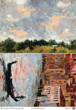 Load image into Gallery viewer, Gondola and Landscape - A1 Rice Decoupage Paper- Dixie Belle Paint Company
