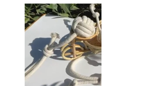 Load image into Gallery viewer, Natural White Cotton Rope Tugs
