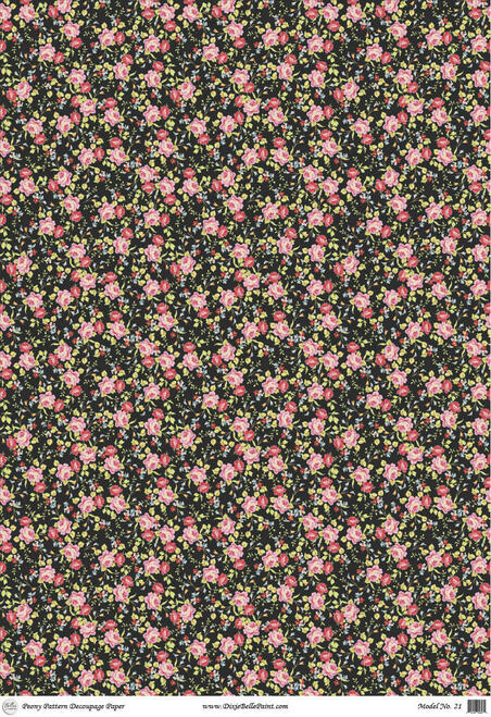 Peony Pattern - A1 Rice Decoupage Paper- Dixie Belle Paint Company